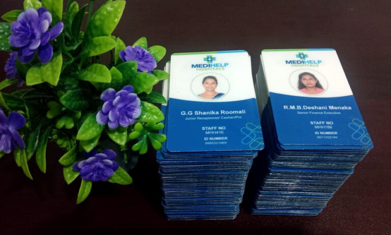 printed ID cards on the table